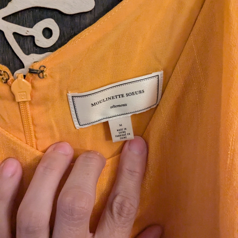 Anthropologie Mustard Yellow Moulinette Soeurs Carina Dress - Picture 3 of 5